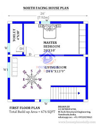 26x26 North Facing House Plan As Per