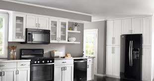 Great savings & free delivery / collection on many items. White Kitchen Cabinets Black Appliances Home Interior Exterior Decor Design Ideas