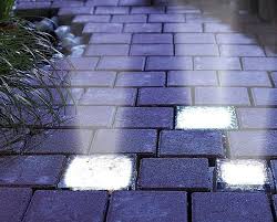 solar stone lighting glass brick