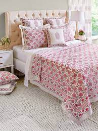 Pink Fl Bedspread Light Bedding