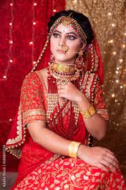 portrait of a beautiful indian model in