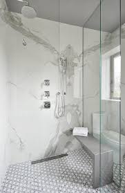 Calcutta Ora Slab Shower Walls