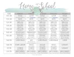 Home School Schedule Free Printable Total Home Makeover