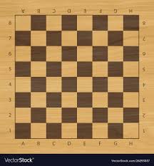 chess wooden field with numbers and
