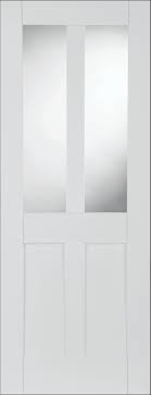 white victorian 4 panel frosted glazed