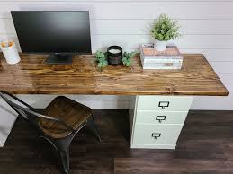 how to make a filing cabinet desk