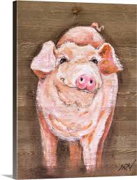 Pig Wall Art Canvas Prints Framed