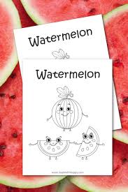 free printable watermelon coloring page