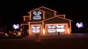 Halloween Light Show House In Riverside Ca California