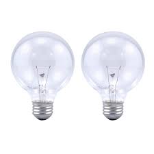 Sylvania 25 Watt Double Life G25 Incandescent Light Bulb 2 Pack 10544 The Home Depot
