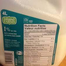 calories in 1 fat milk 2 cups