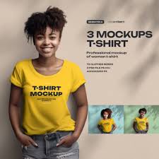 t shirt mockups on 3 diffe african