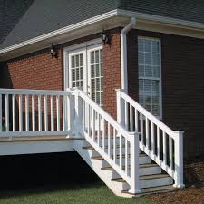 In some cases the posts can be driven directly into the ground. Fypon Quickrail Premium Stair Rail Kit With Square Spindles At Menards