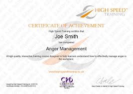 Anger Management Course Online Certification