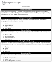 free business plan template for word