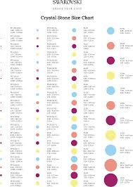 Swarovski Crystal Stone Size Chart Cousin Diy