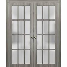 Double Pocket Doors Frosted Glass