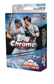 All of your trading card needs are available at topps! 2020 Topps Chrome Mlb Baseball Trading Cards Hanger Box National Baseball Card Day Exclusive 20 Cards 1 Bonus Pack Featuring National Baseball Card Day 2020 Topps Updates Release Walmart Com Walmart Com