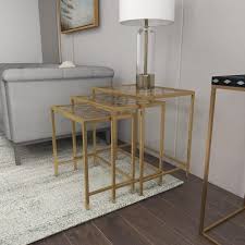 Large Rectangle Glass End Accent Table