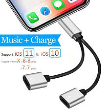 Free Shipping 2 In 1 Dual Lighting Adapter Accessories Earphone Jack For Iphone 7 7 Plus X10 8 8plus Ipad Ipod Support Call Charge Audio Music Control Compatible With Ios 11 And 10 3 Or Later Silver Flaviusjosephus Nl