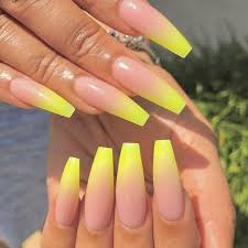 From dark yellow to neon yellow, see beautiful acrylic manicures here. Yellow Baby Tag Someone You Know Would Wear These Selfcare Glowinthedarkna Yellow Nails Design Ombre Acrylic Nails Yellow Nails
