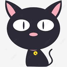 black cat vector black paint cartoon