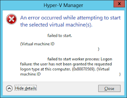 vmms exe failed to start worker process