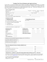 Use This Form 1 To Provide An Estimate Of Travel