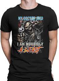 Amazon.com: My Doctor Said I Am Morbidly A Beast Shirt, Grim Reaper with  Gun Unisex Crewneck T-Shirt Large : Clothing, Shoes & Jewelry