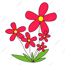 simple flower drawing clipart