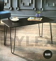 Black Coffee Table With Black Hairpin