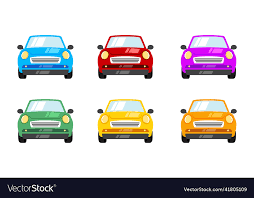 Small Cars In Front View Vector Image