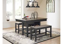 There are many manufacturers out there that produce high table tables and chairs. Tyler Creek Counter Height Dining Table And 2 Benches Jarons