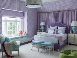 Purple Striped Bedroom Walls Design Ideas