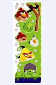 Dm S0006 Angry Birds Height Chart Wall Sticker Amazon Co Uk