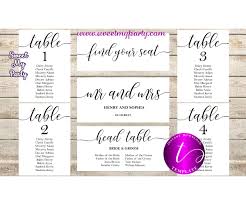 rustic weding seating chart template