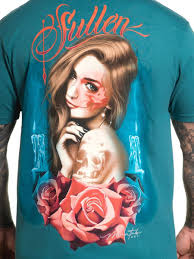 t shirt tattoo and rose tee ebay