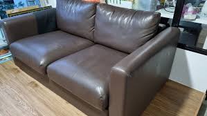 2 Seater Leather Sofa From Ikea