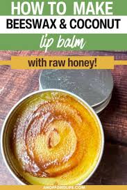 lip balm with beeswax and coconut oil