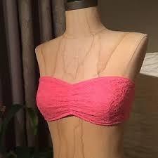 Details About Euc American Eagle Outfitters Aerie Strapless Pink Lace Bandeau Bralette Size S