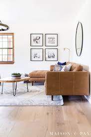 how to decorate a leather sofa maison