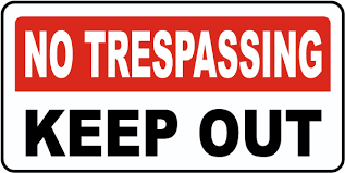 To sign one's name as an indication that one is leaving some location; No Trespassing Keep Out Sign F5955 By Safetysign Com