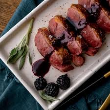 sous vide duck t with blackberry