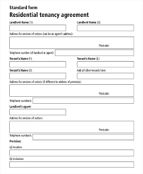 Free Tenancy Agreement Template Rental Pdf Lease Forms
