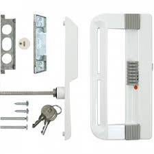 patio door handle set with keyed lock