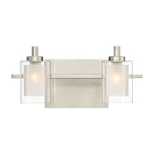 So brad headed off to lowe's to get an electrical box. Quoizel Kolt 2 Light 13 In Brushed Nickel Cylinder Vanity Light Lowes Com Vanity Lighting Bath Vanity Lighting Led Wall Sconce