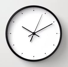Simple Wall Clock Black And White Clock