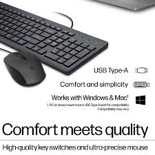 hp 150 wired mouse and keyboard combo