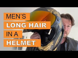 long hair in a helmet for men you