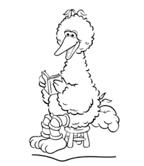 These alphabet coloring sheets will help little ones identify uppercase and lowercase versions of each letter. Big Bird Coloring Pages Playing Learning